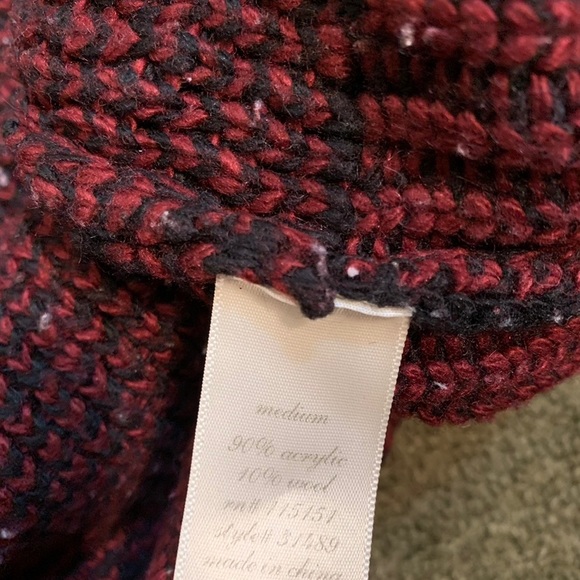 Red and black open women’s cardigan sweater! Dina be. Size- medium! Gently worn - Picture 6 of 9